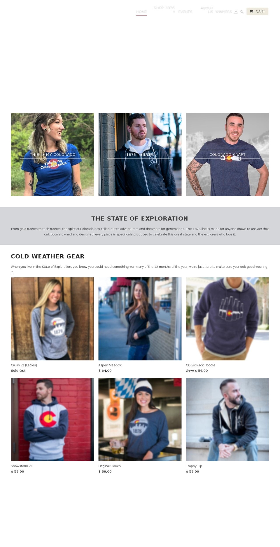 1876apparel.com — Shopify storefront screenshot