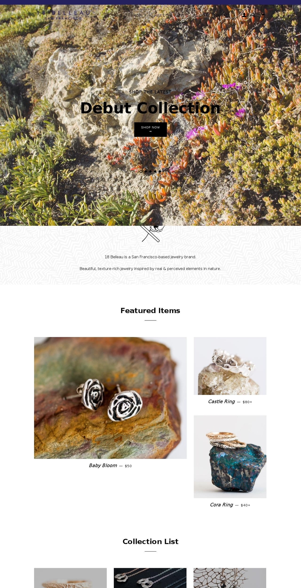 18belleau.com shopify website screenshot