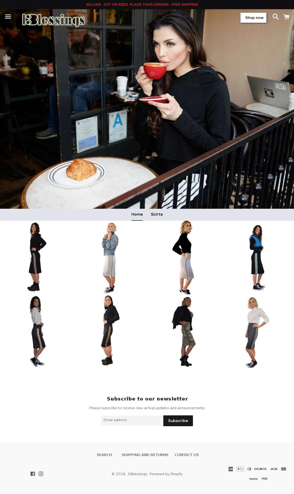 18blessings.com — Shopify storefront screenshot