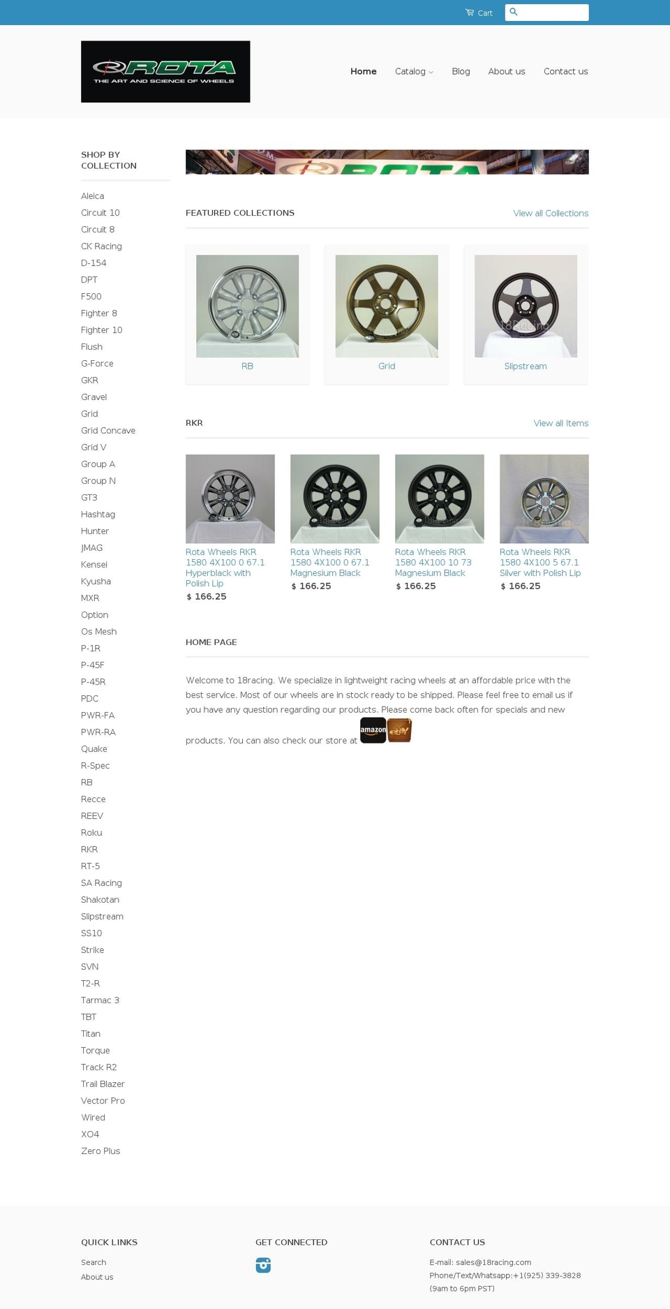 18racing.com shopify website screenshot