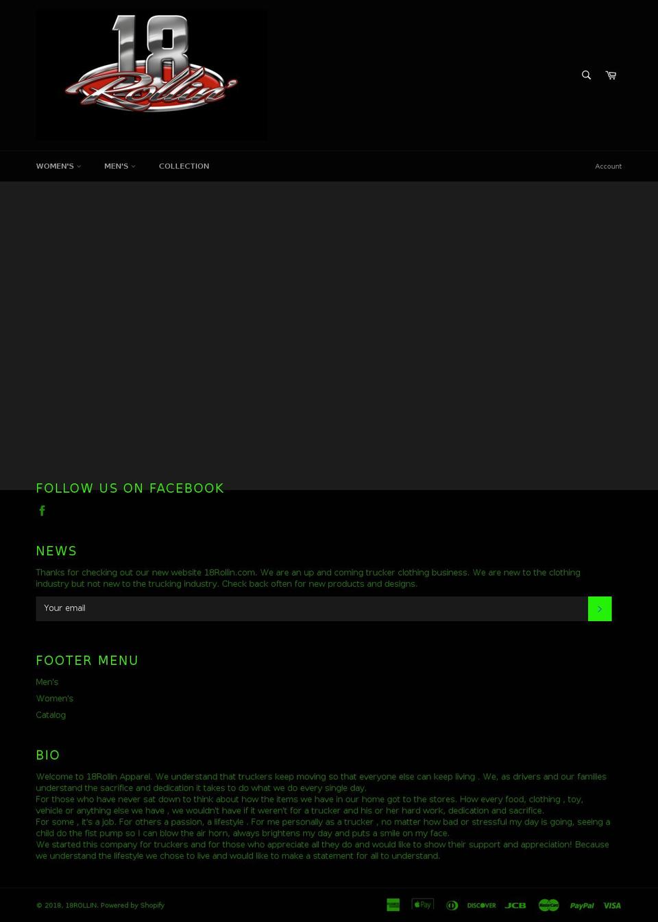 18rollin.com — Shopify storefront screenshot