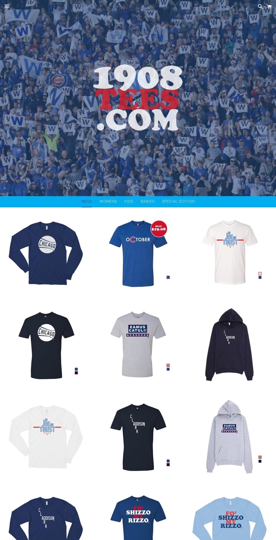 Capital Shopify theme site example 1908tees.com