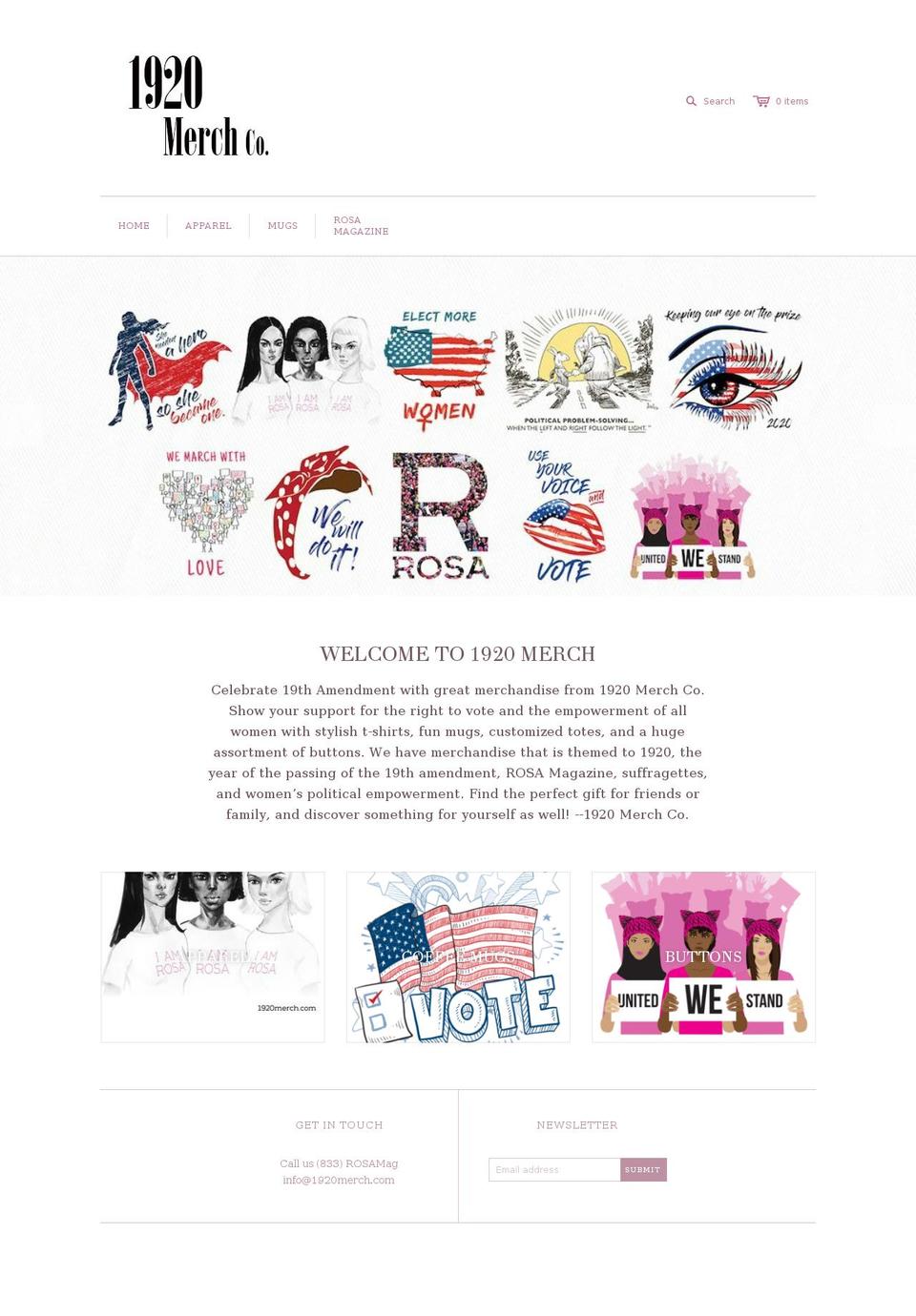 1920merch.com — Shopify storefront screenshot