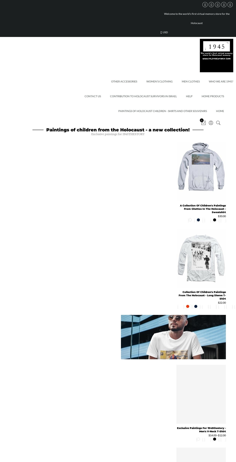Best fucking theme ever Shopify theme site example 1945thestory.com