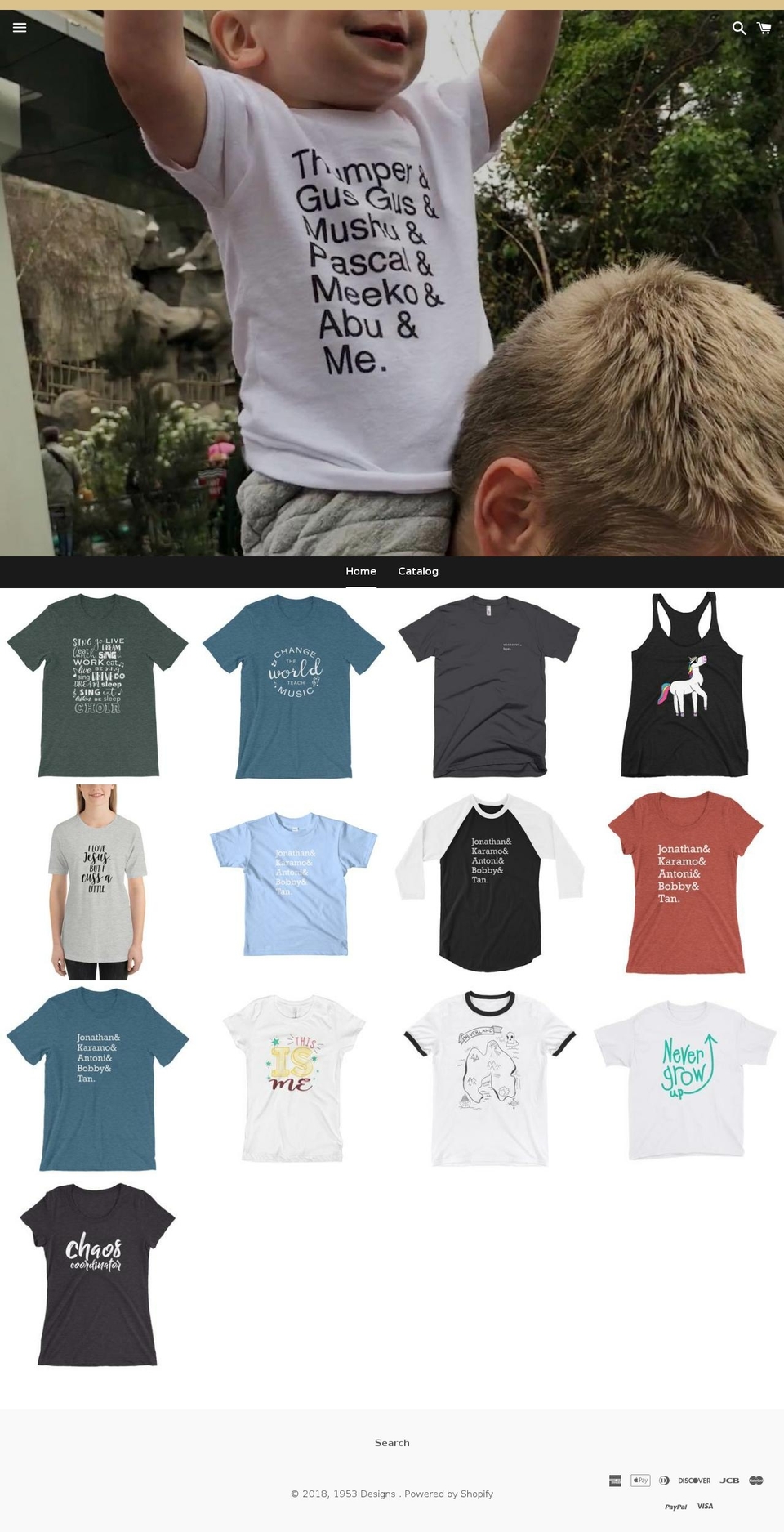 1953designs.com — Shopify storefront screenshot