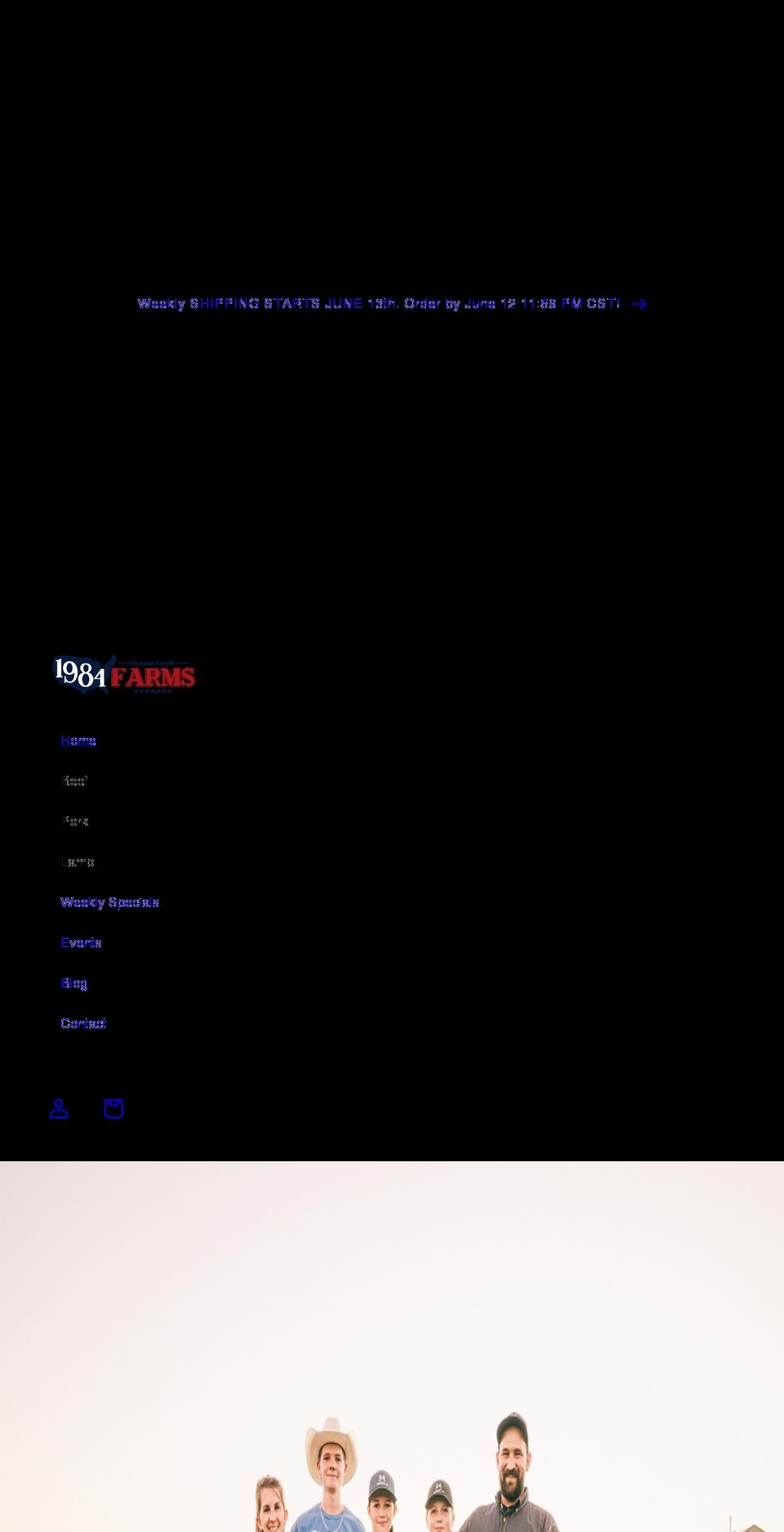 1984farms.com shopify website screenshot