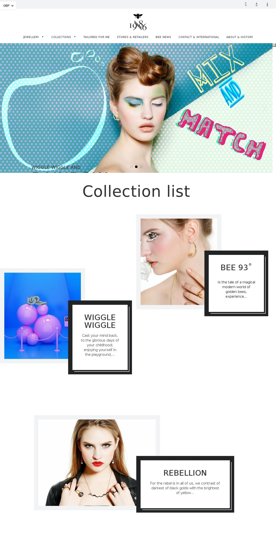 1986finejewellery.com — Shopify storefront screenshot