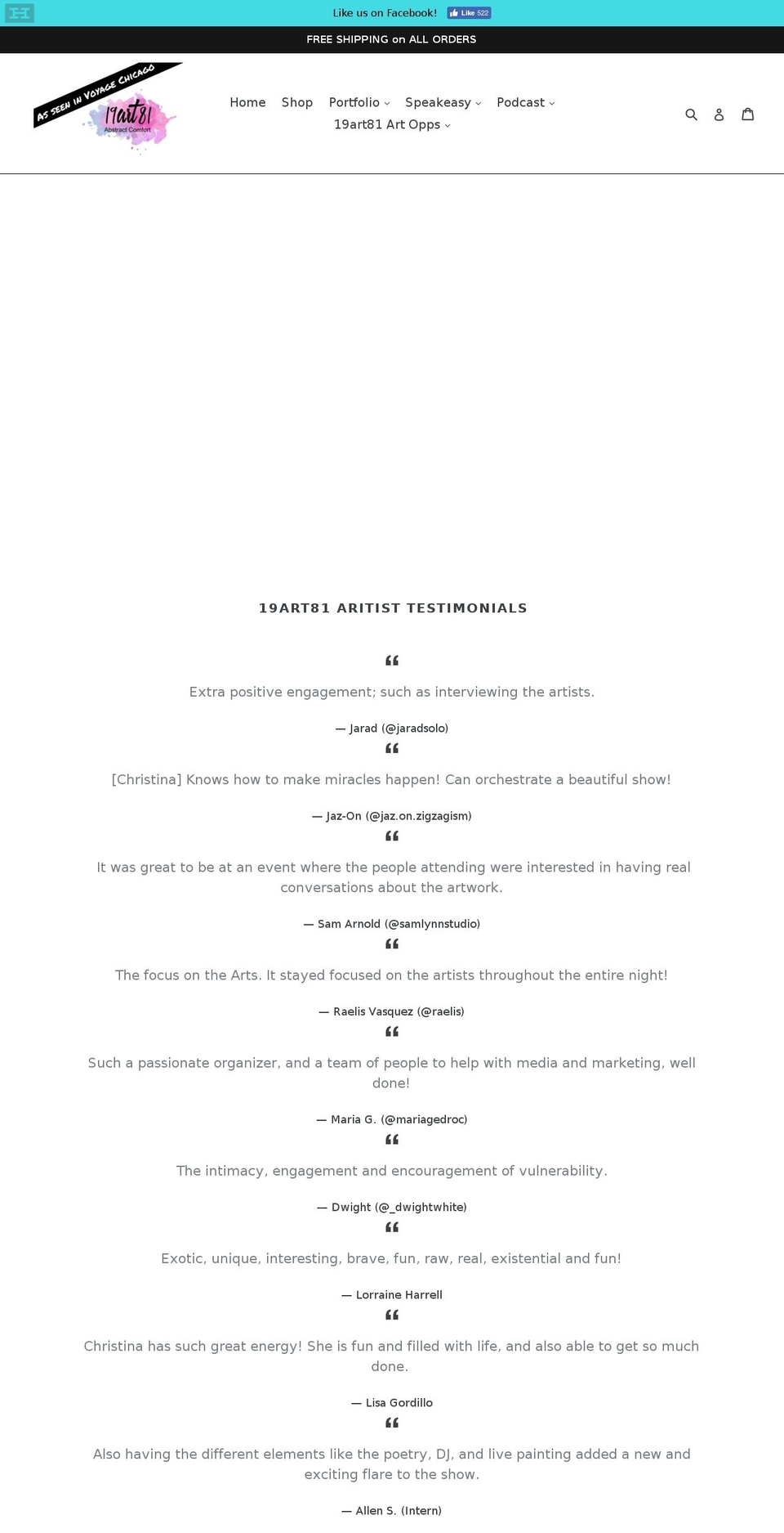 19art81.com — Shopify storefront screenshot