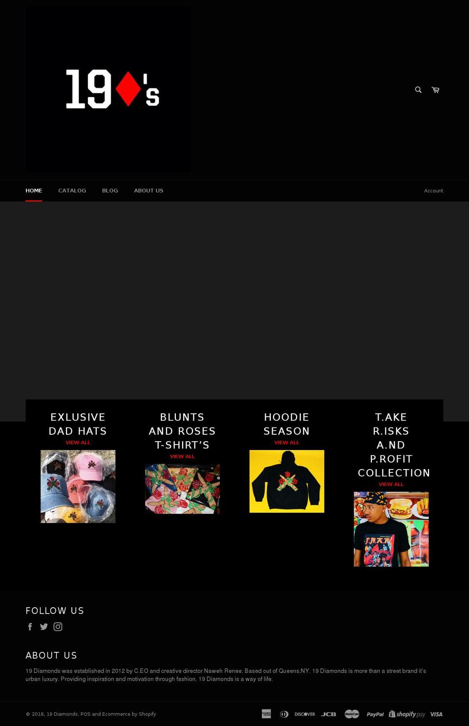 19diamonds.com — Shopify storefront screenshot