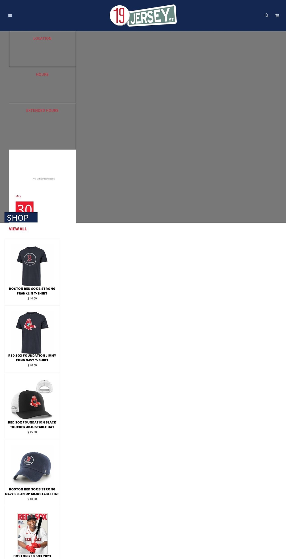 19jerseystreet.com shopify website screenshot
