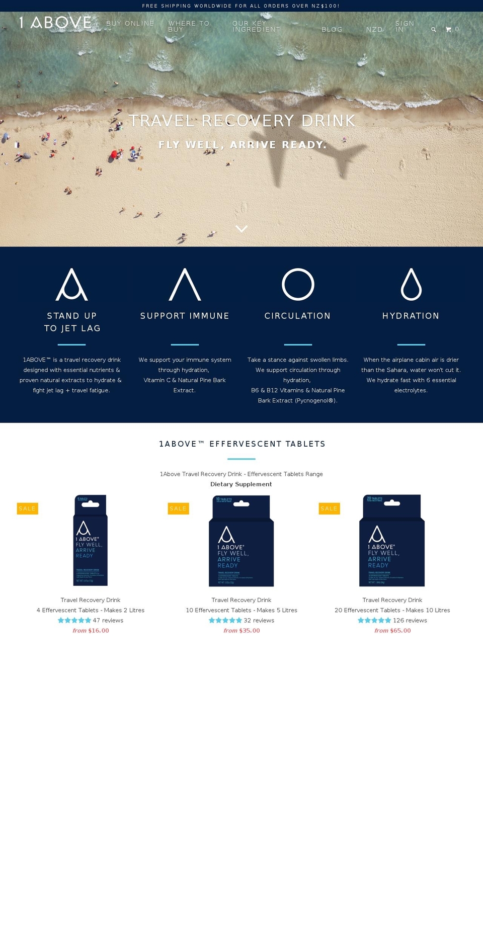 1abovetheflightdrink.com shopify website screenshot