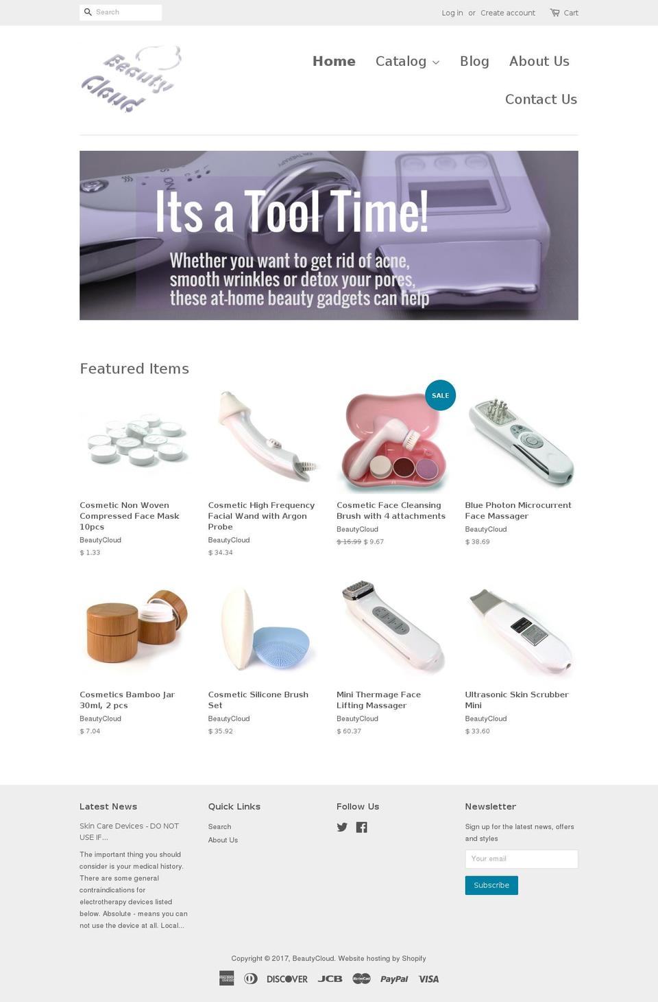 1beautycloud.com shopify website screenshot