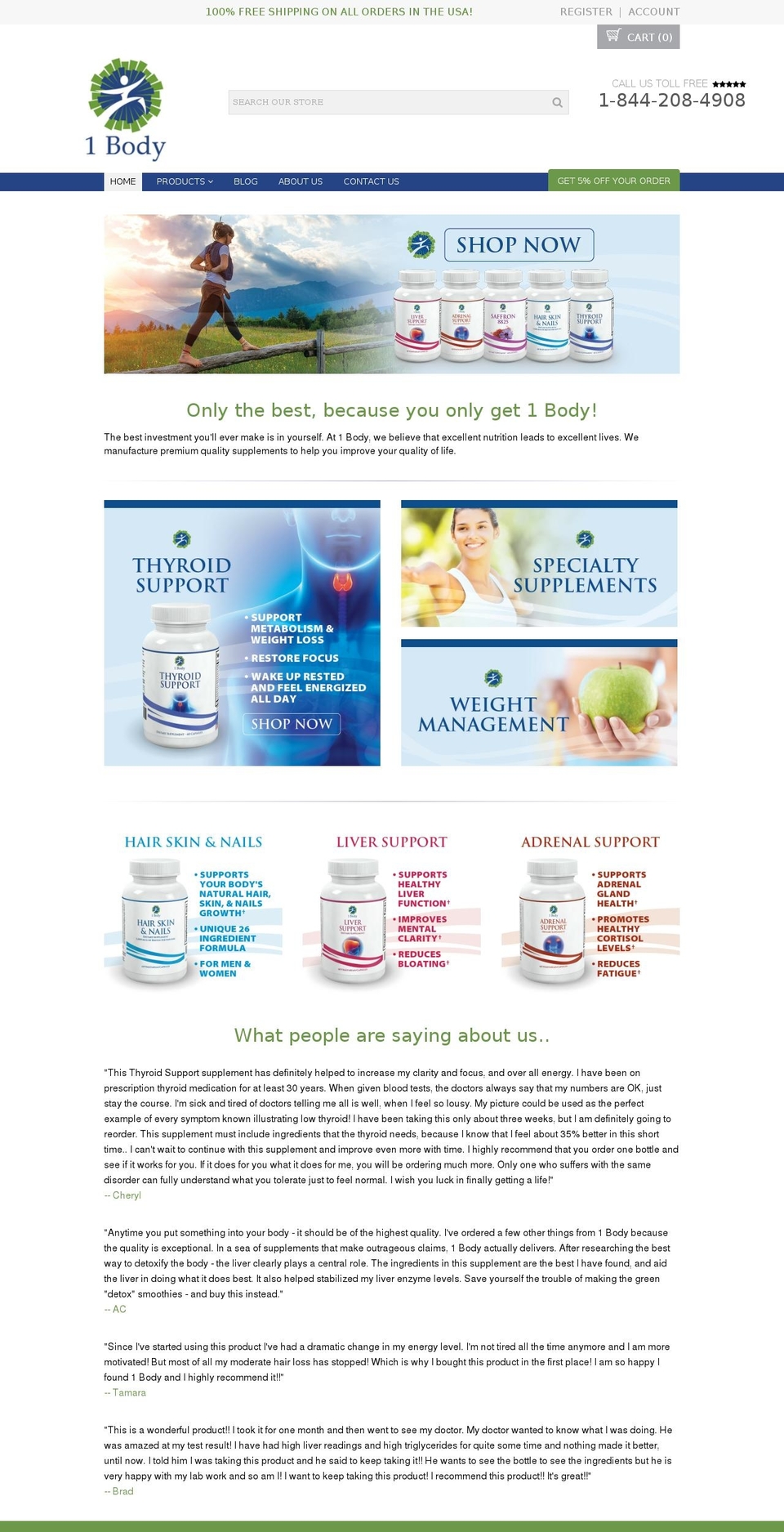 1bodybrand.com shopify website screenshot