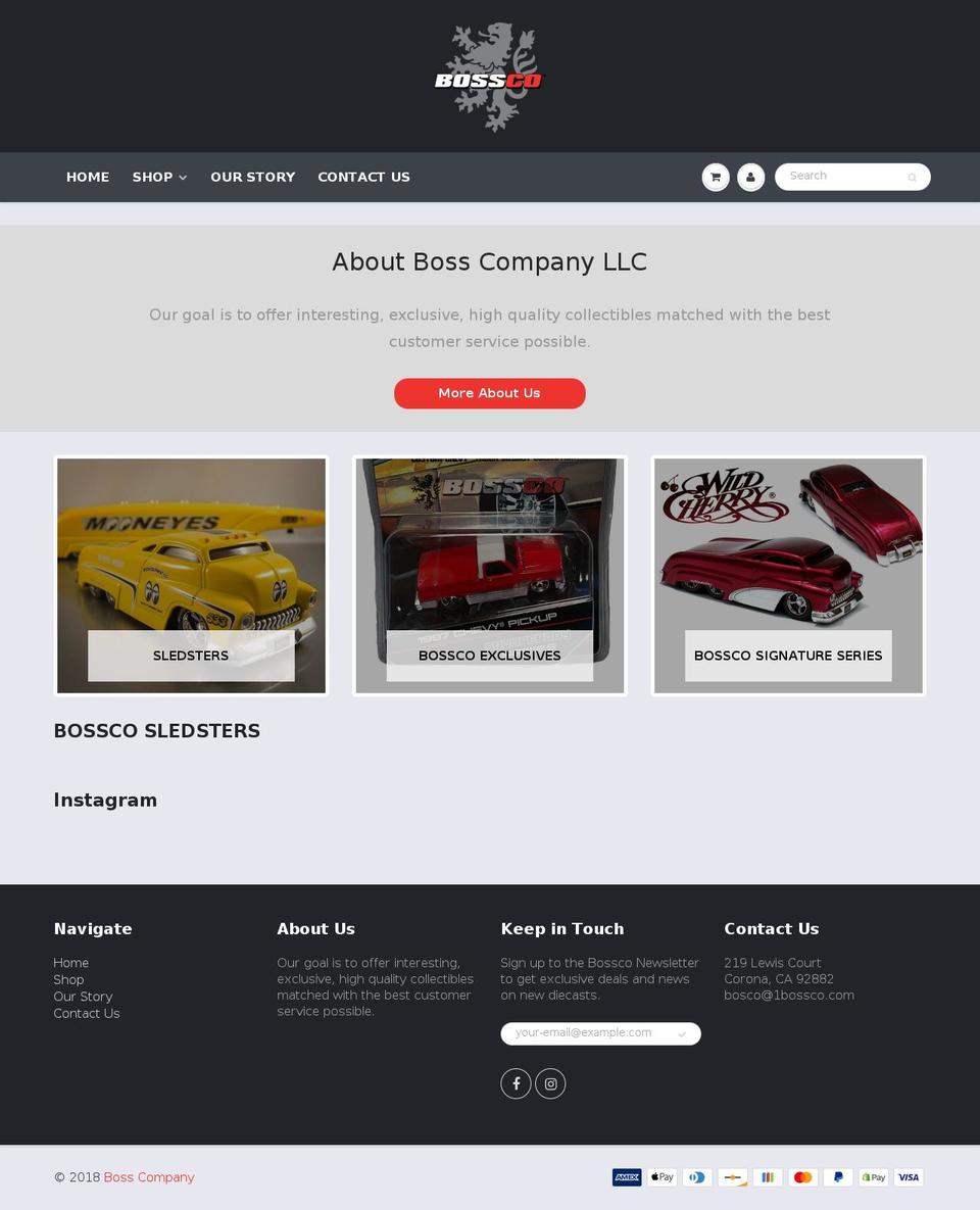 1bossco.com shopify website screenshot