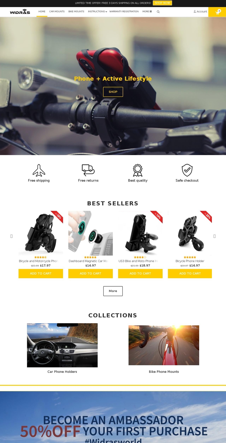 konversion-theme Shopify theme site example 1carmount.com