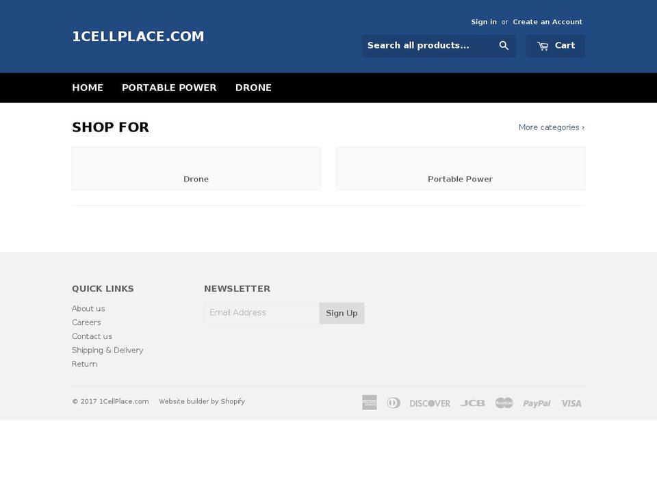 1cellplace.com shopify website screenshot