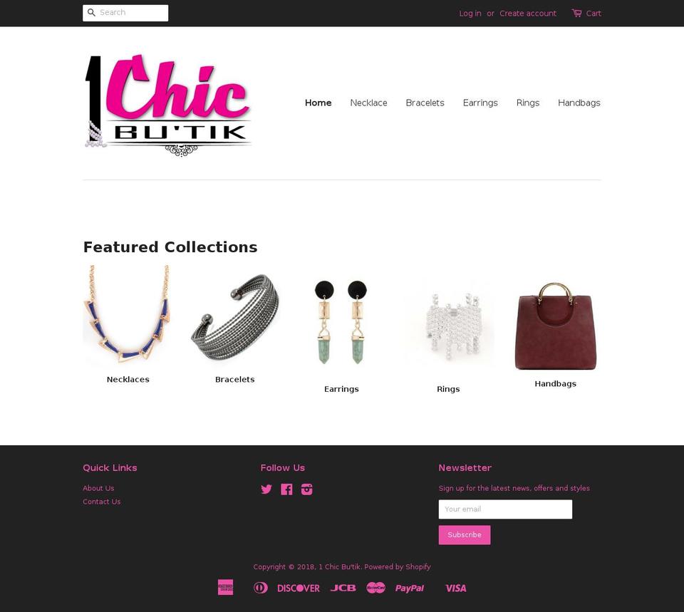 1chicbutik.com shopify website screenshot