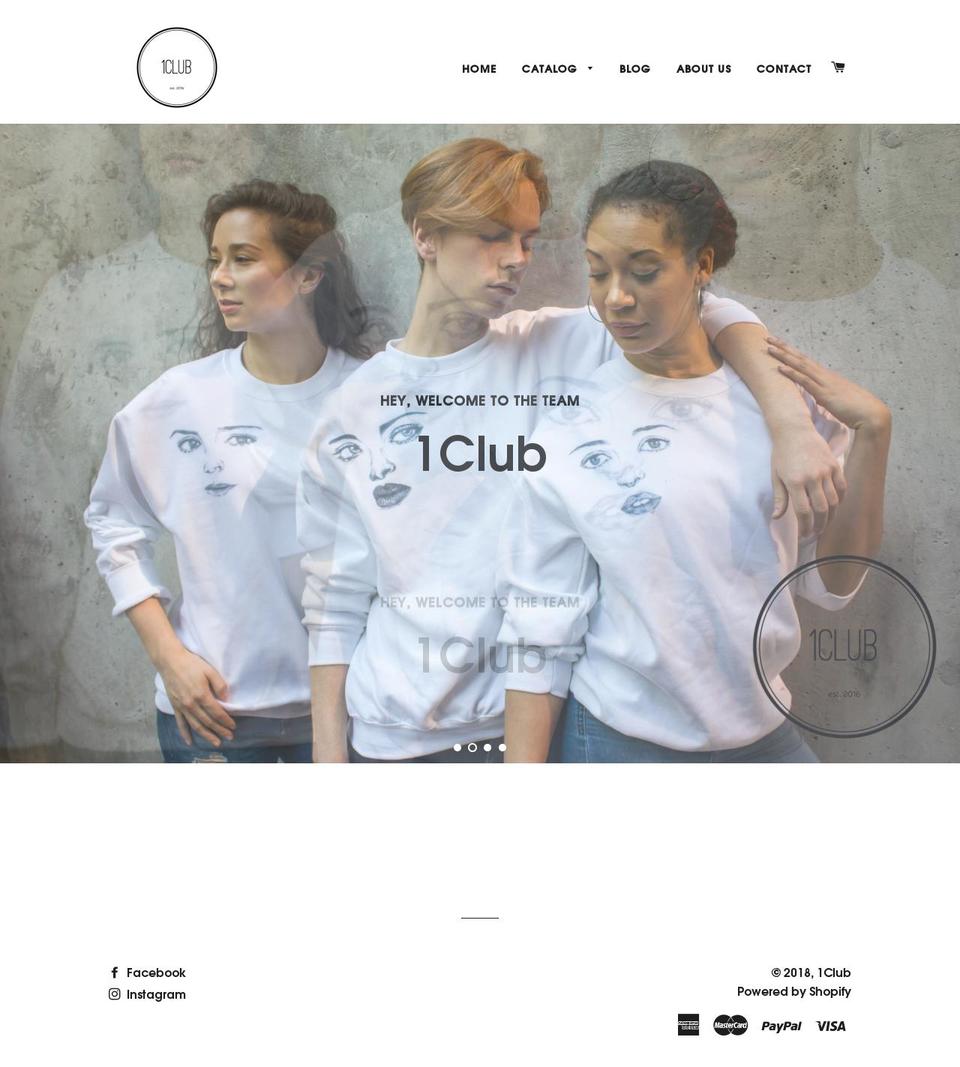 1clubco.com — Shopify storefront screenshot