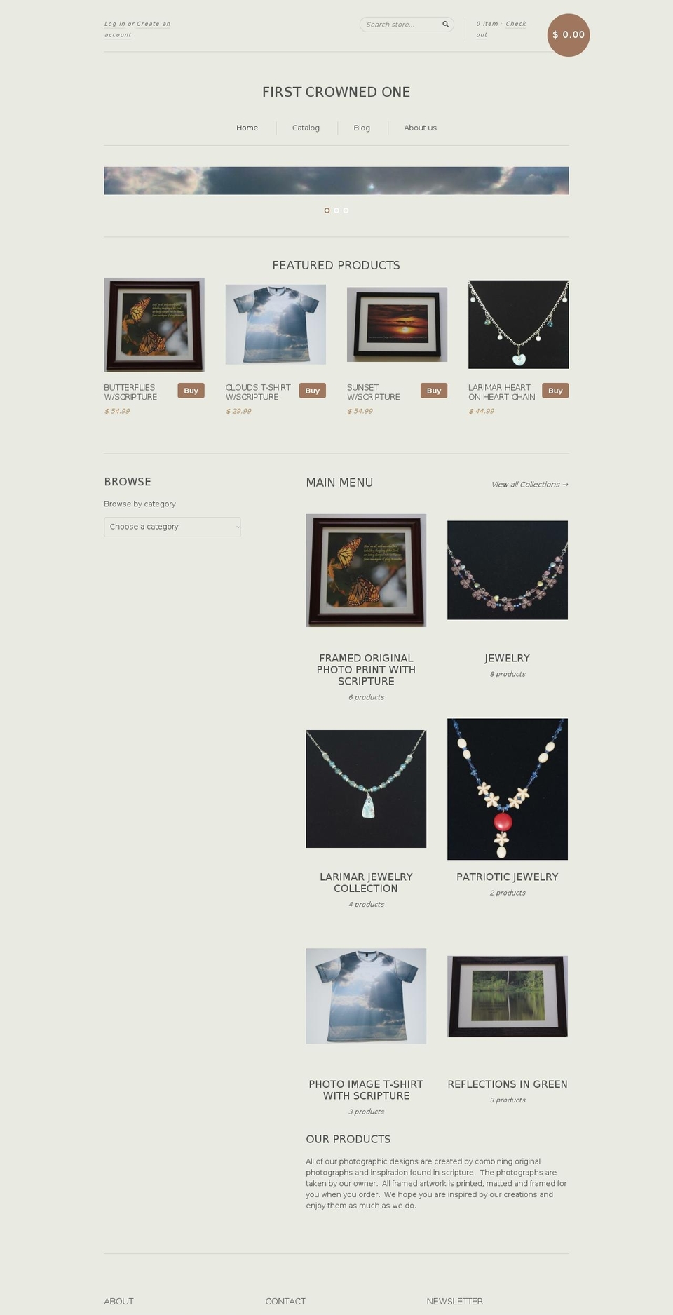1crowned1.com — Shopify storefront screenshot