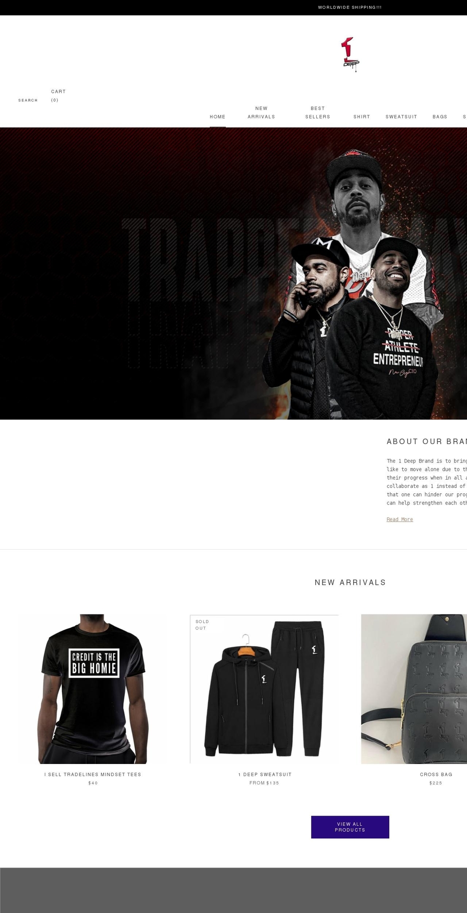 1deepclothing.com shopify website screenshot