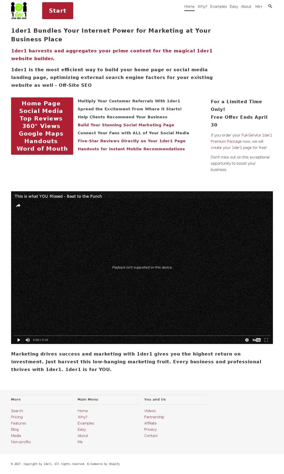 1der1.net shopify website screenshot