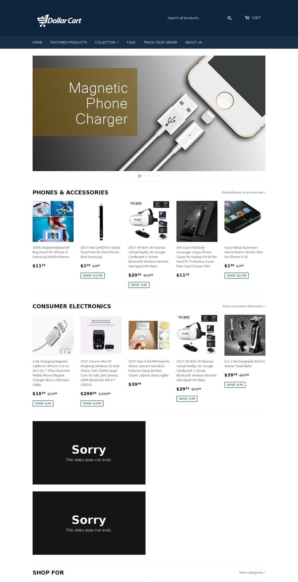 1dollarcart.com shopify website screenshot