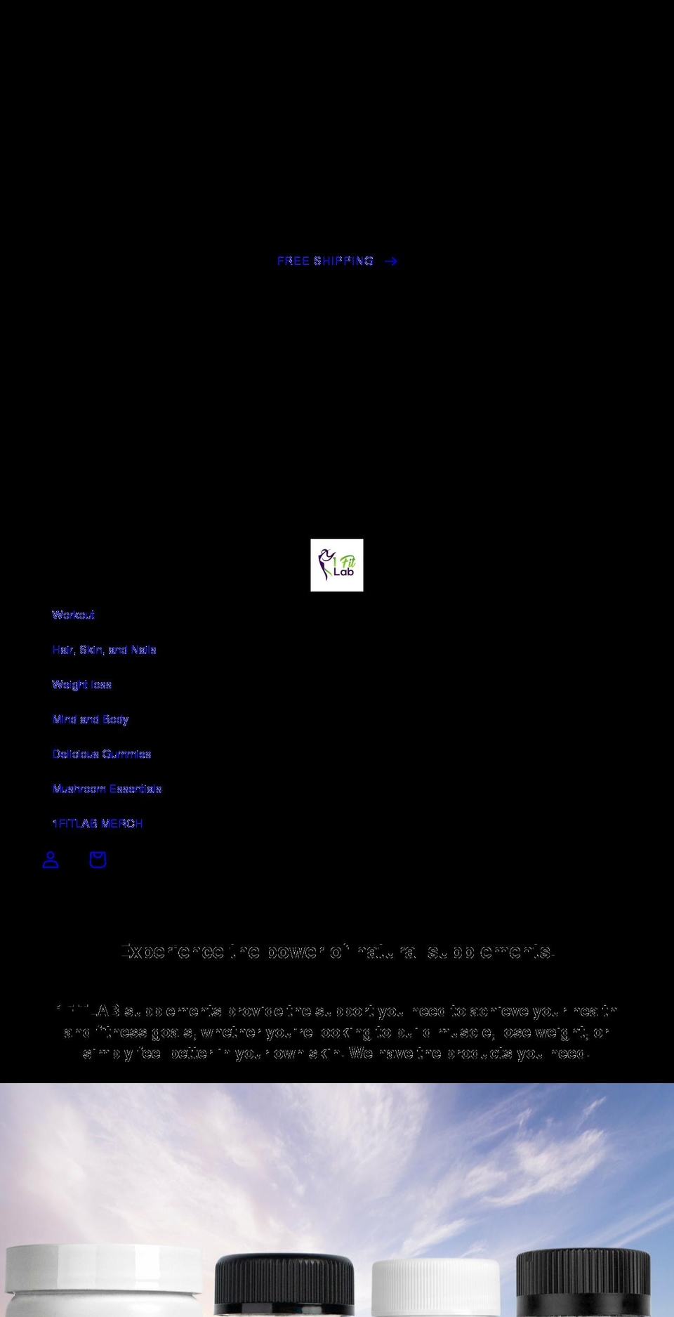 1fitlab.com shopify website screenshot