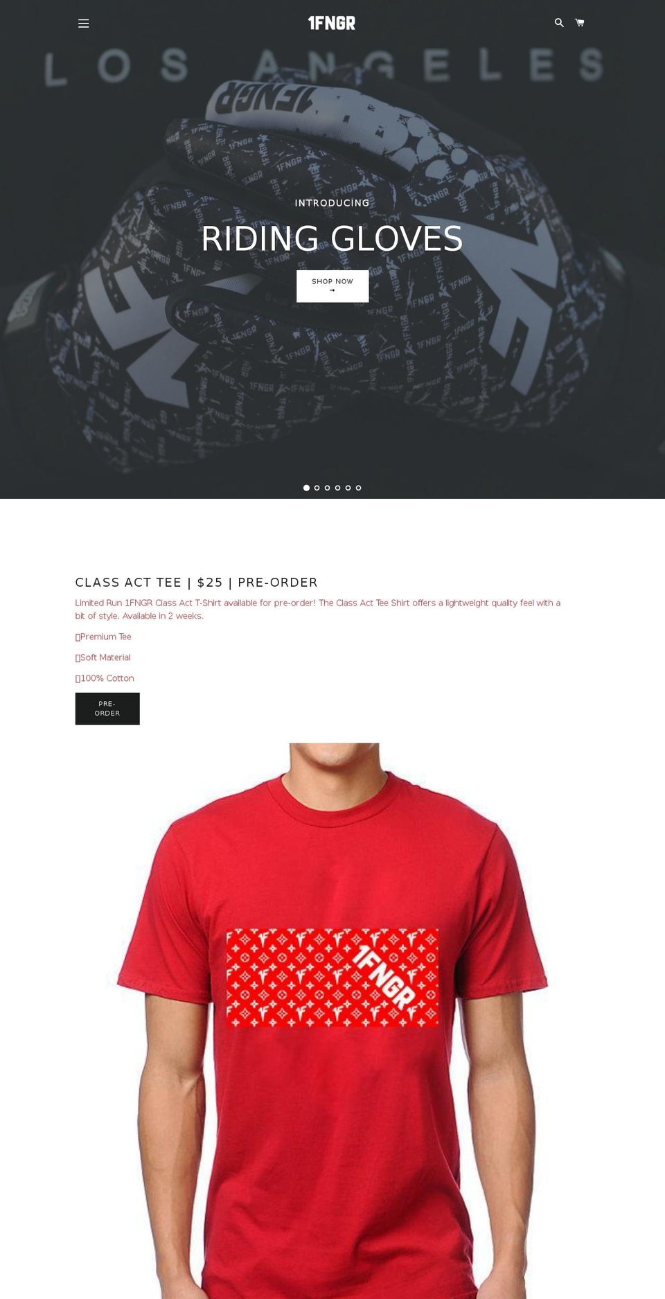 1fngr.com — Shopify storefront screenshot