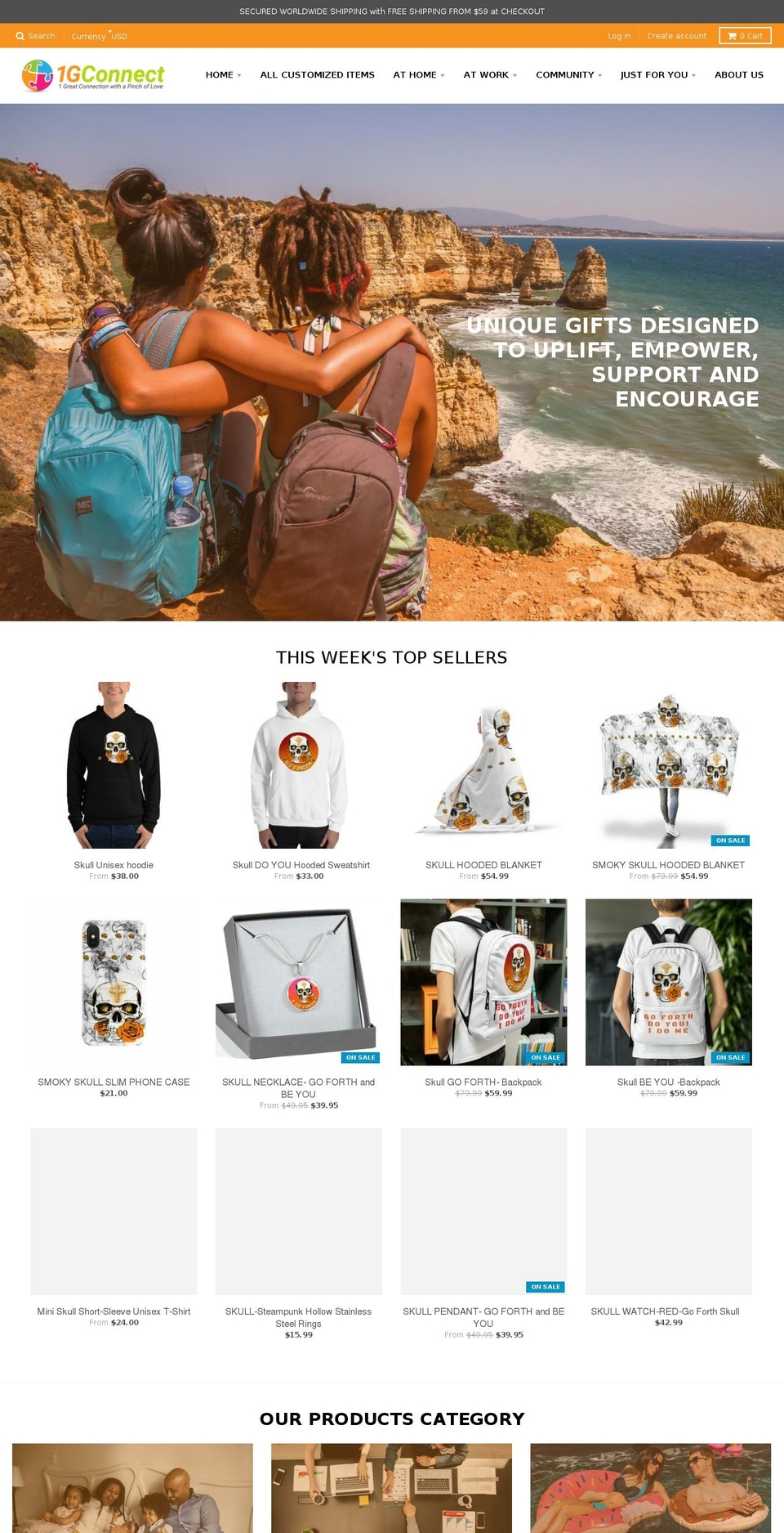 1gconnect.com shopify website screenshot