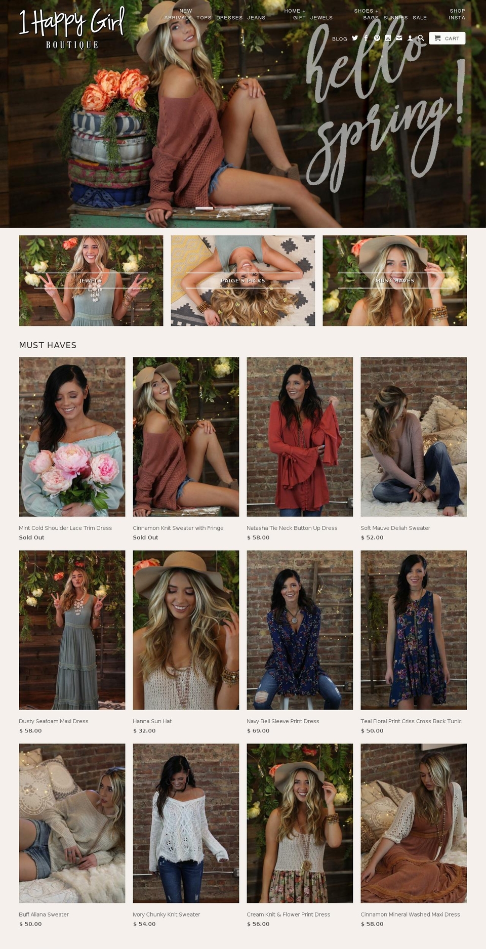 1happygirl.com shopify website screenshot