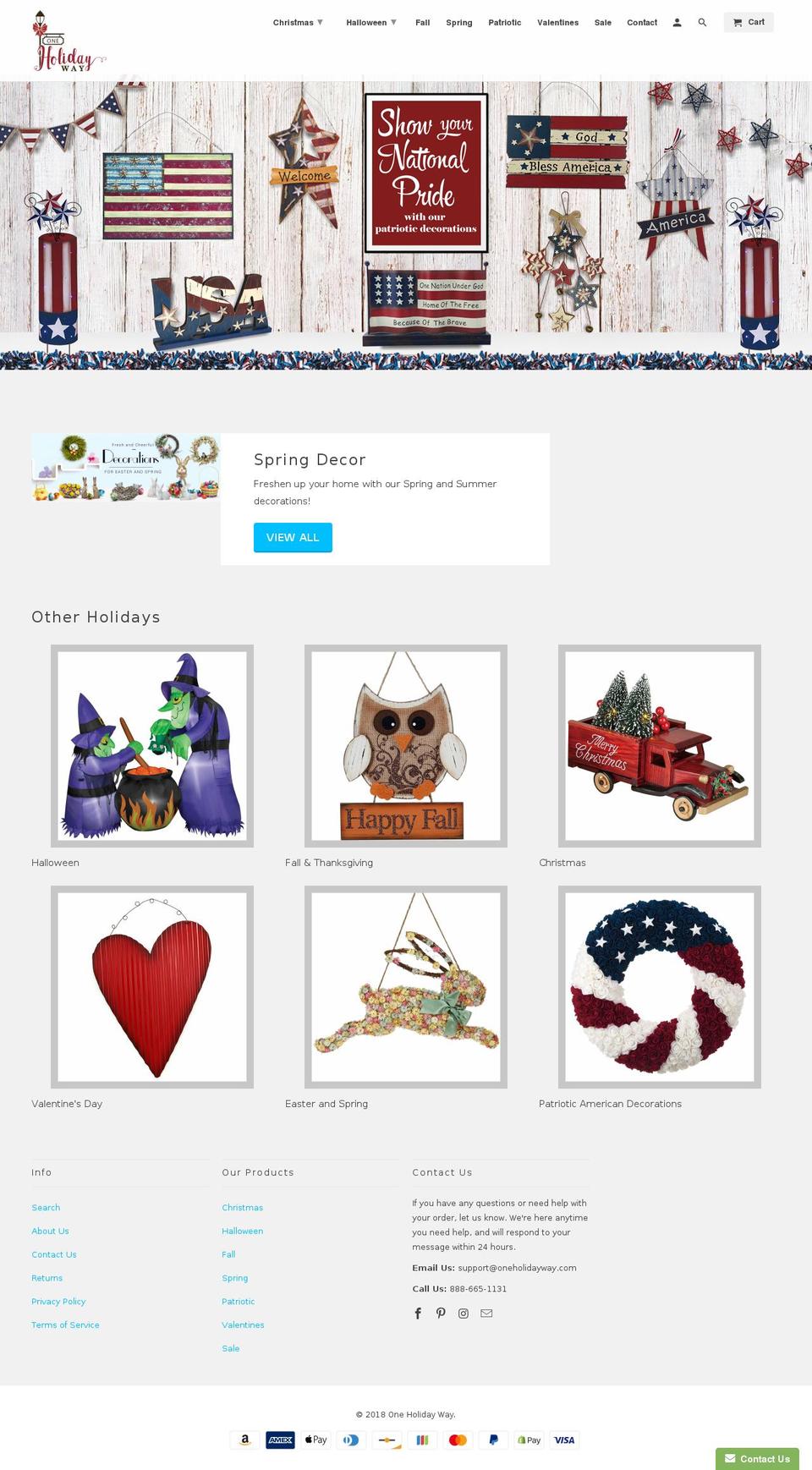 1holidaylane.com — Shopify storefront screenshot