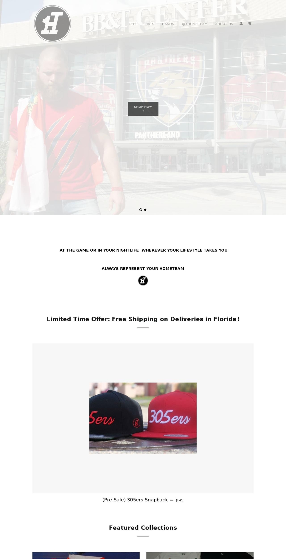 1hometeam.com shopify website screenshot