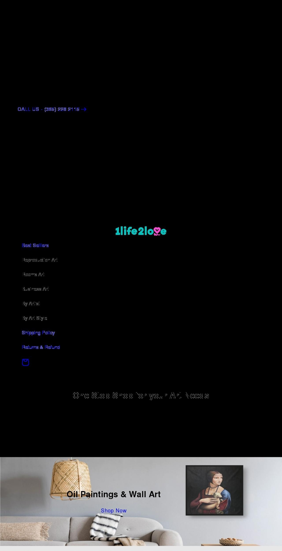 1life2love.com shopify website screenshot