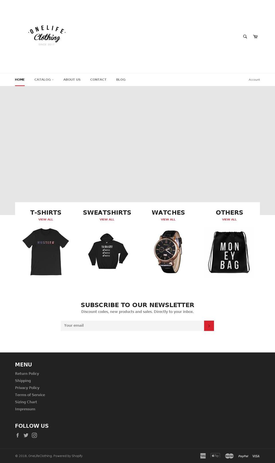 1lifeclothing.com shopify website screenshot