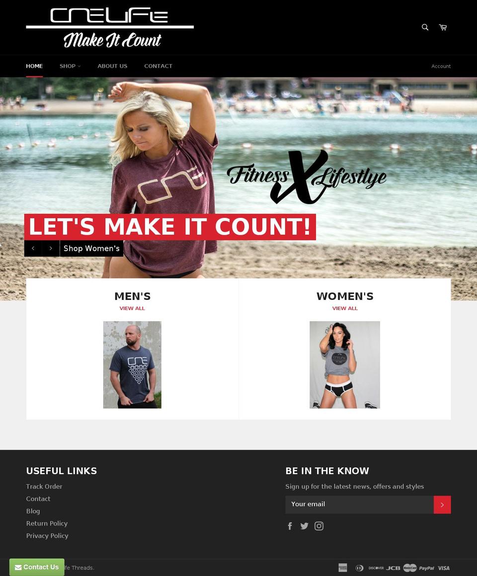 1lifethreads.com shopify website screenshot