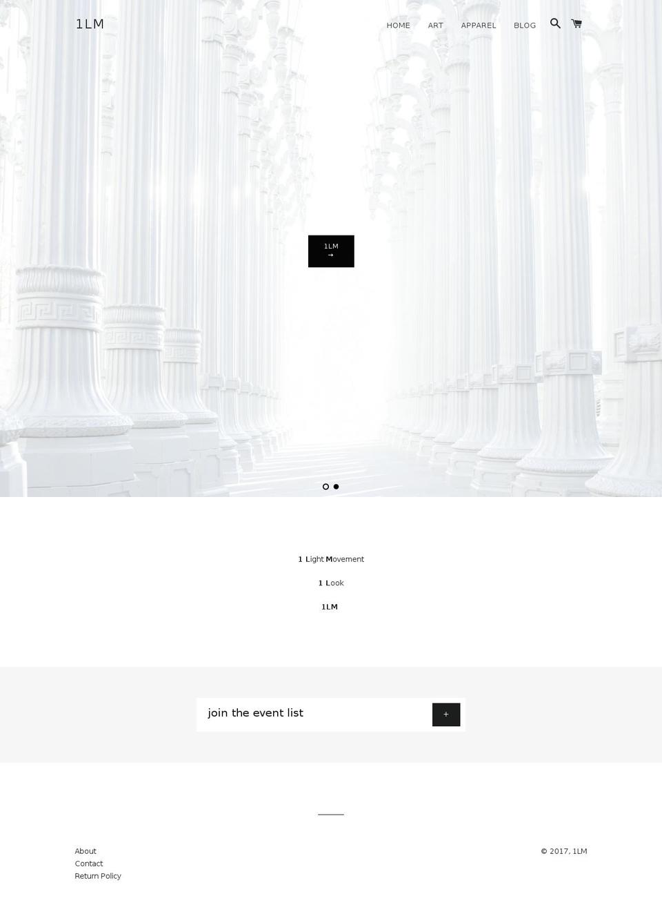 1lm.co shopify website screenshot