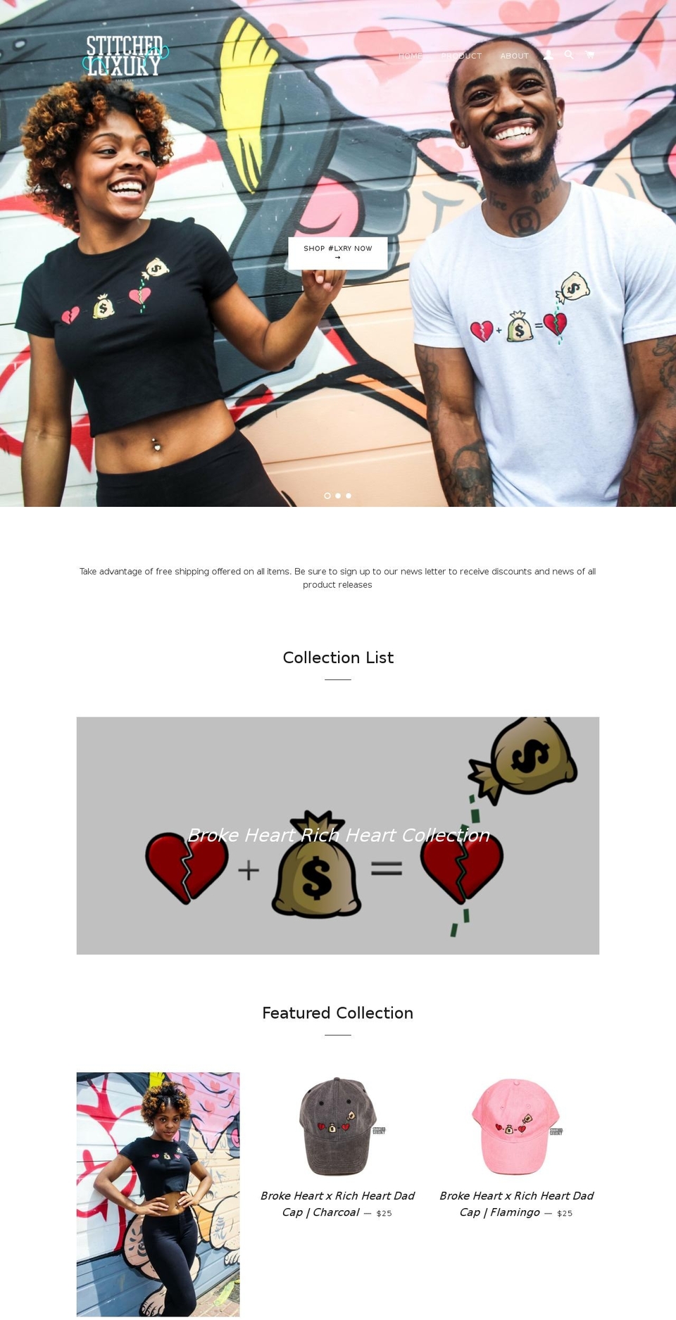 1lxry.com — Shopify storefront screenshot