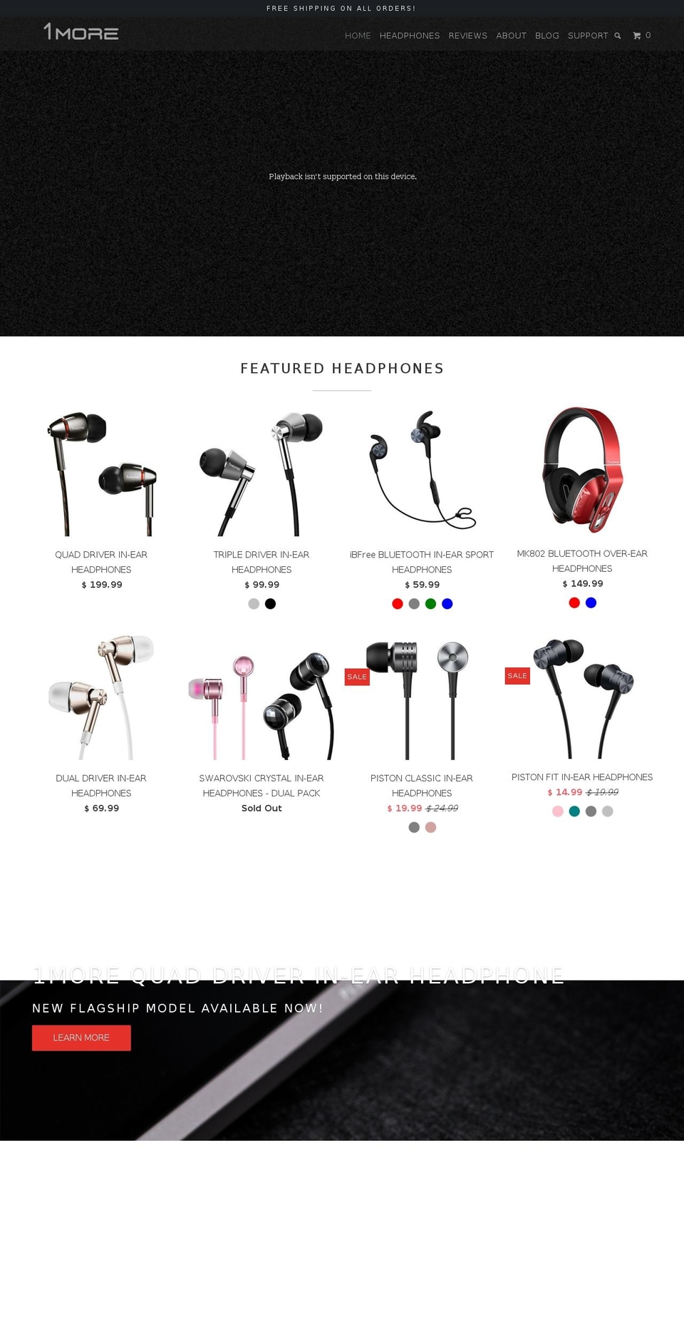 1moreusa.com shopify website screenshot