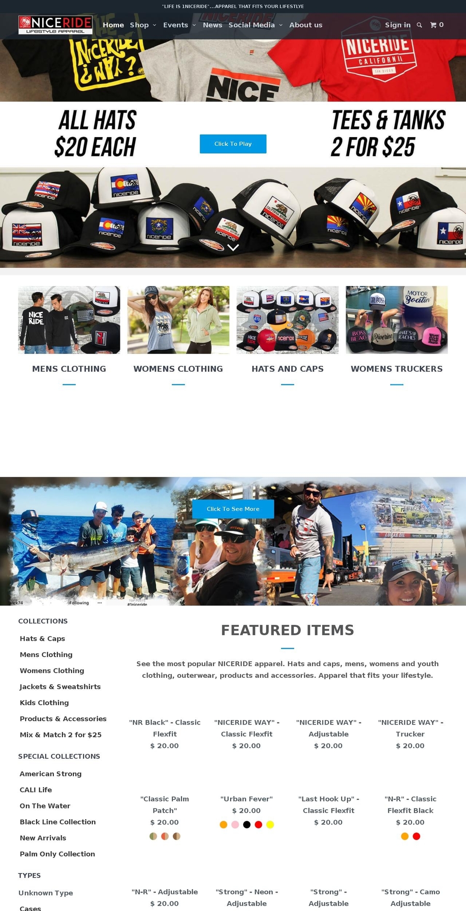 1niceride.com shopify website screenshot