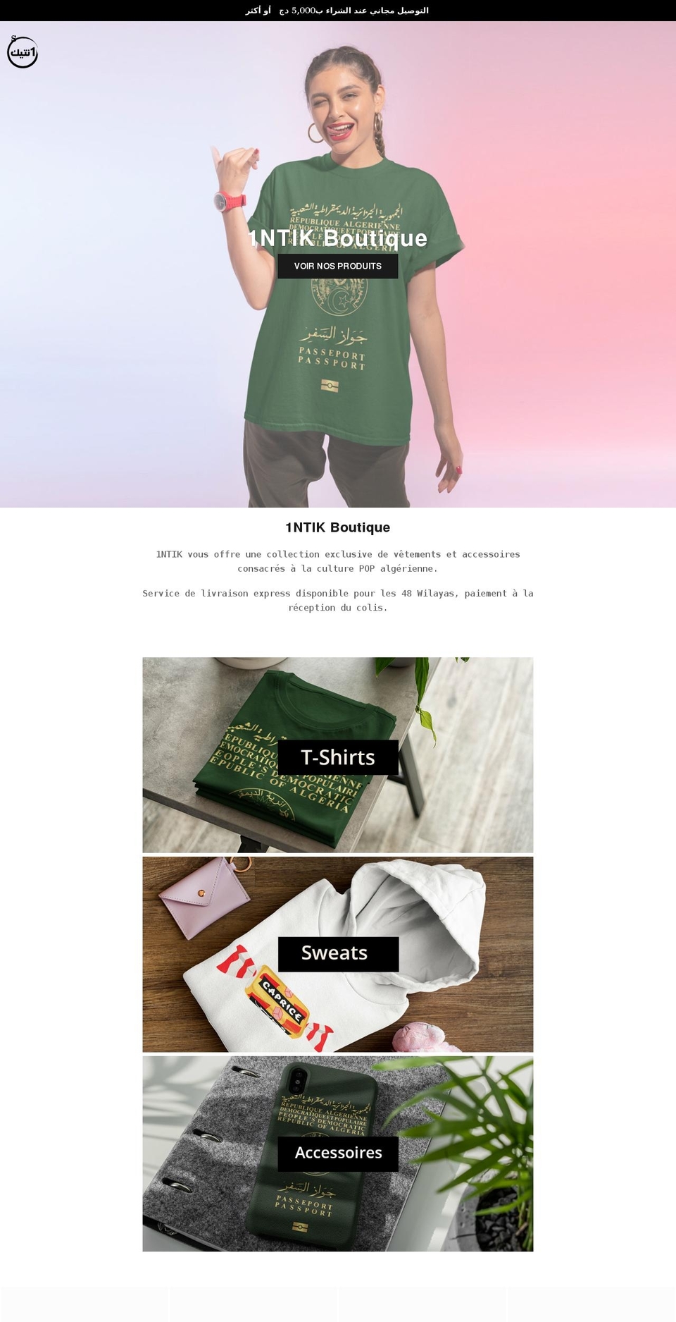 1ntik.com shopify website screenshot