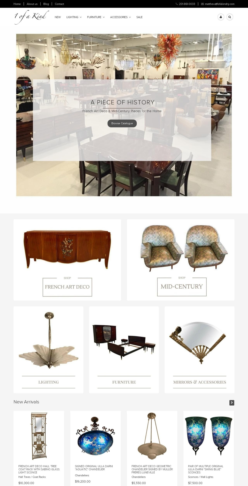 1ofakindllc.net shopify website screenshot