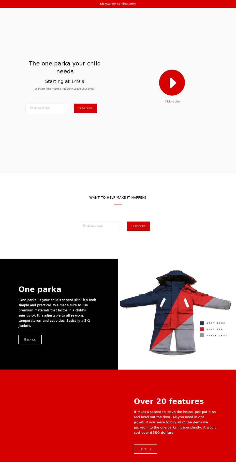 1parka.com — Shopify storefront screenshot