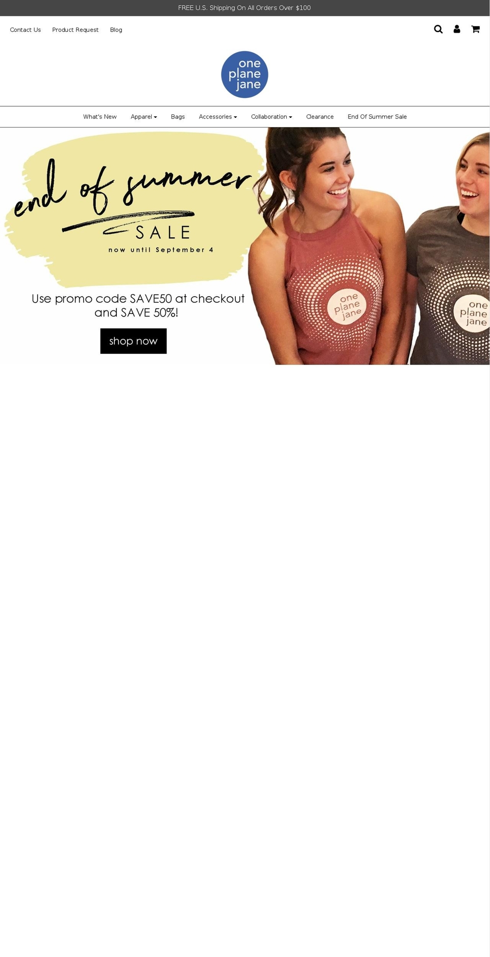 1planejane.com — Shopify storefront screenshot