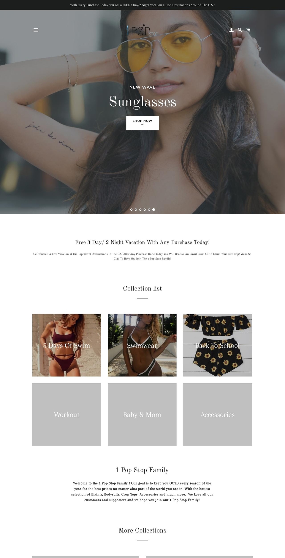 1popstop.com shopify website screenshot
