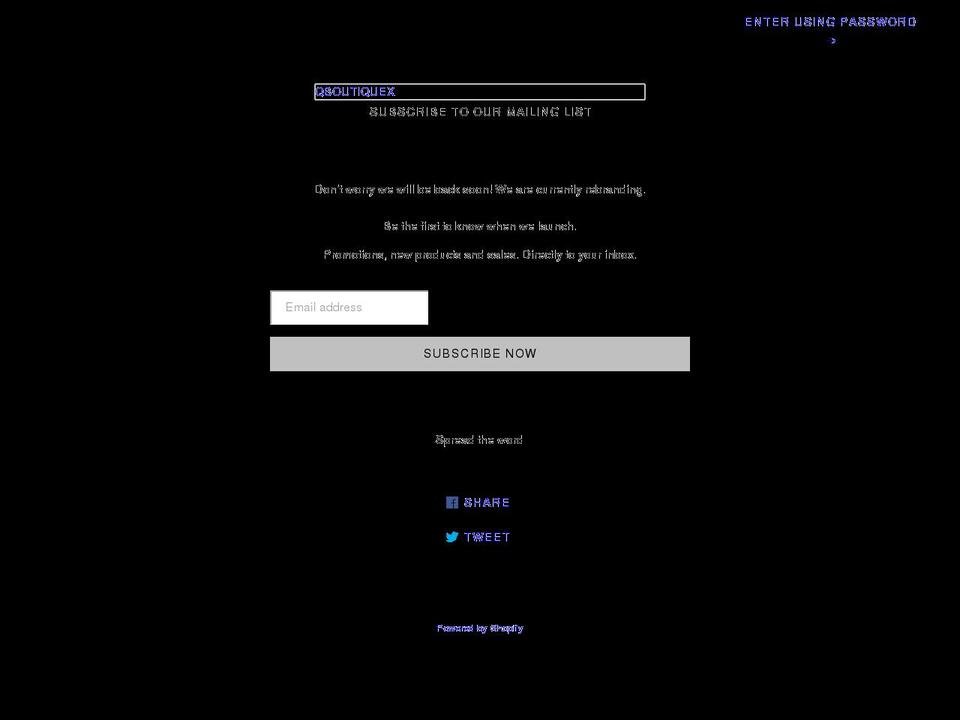 1qboutiquex.com shopify website screenshot