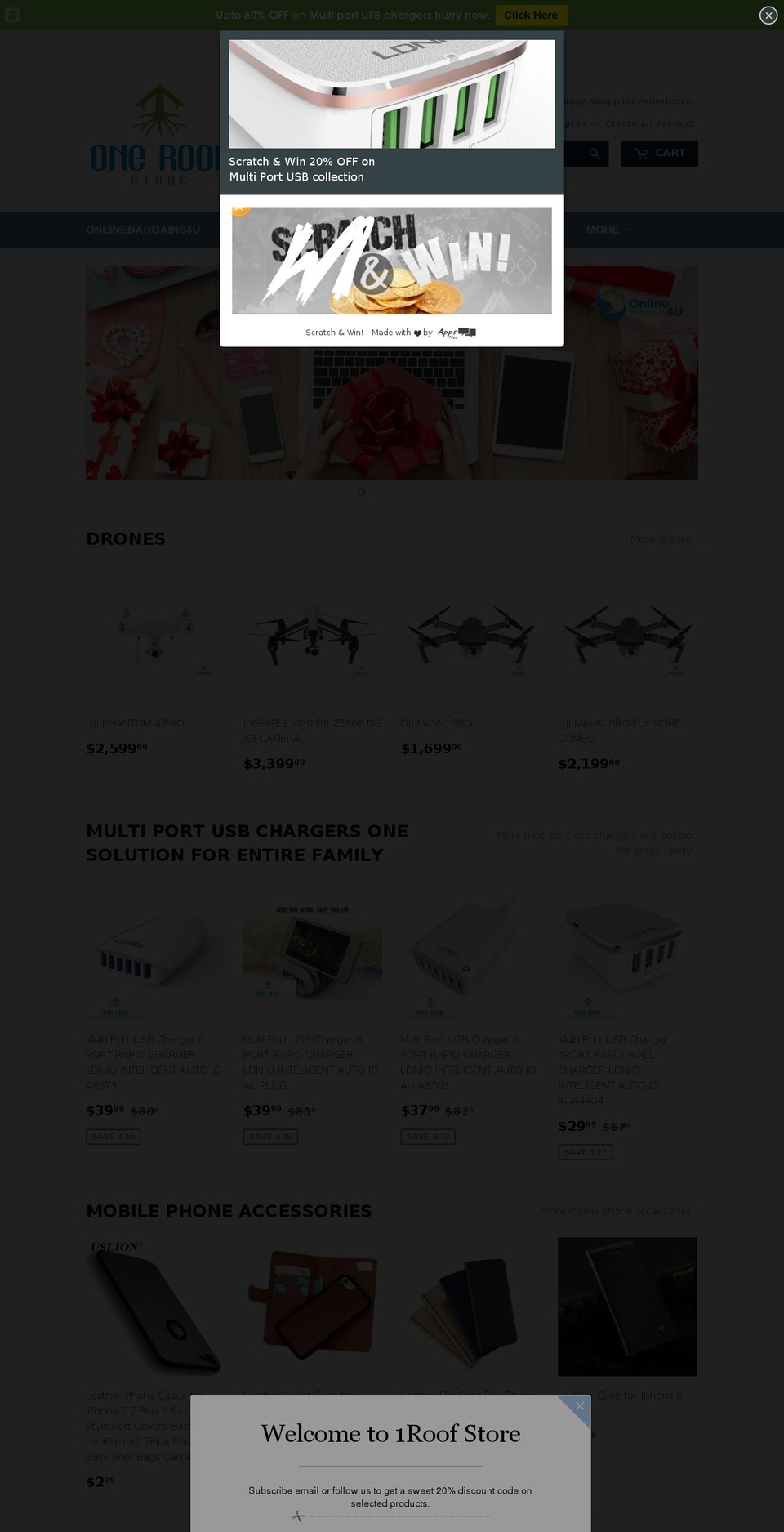 1roofstore.com shopify website screenshot