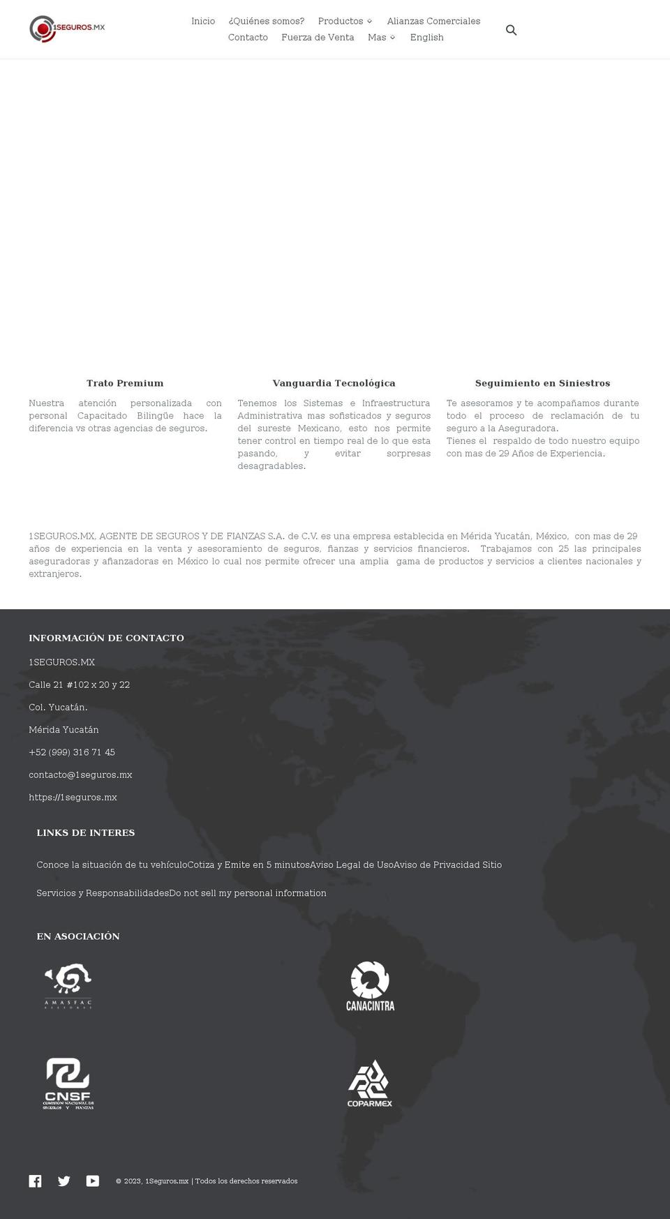 Seguros Theme Shopify theme site example 1seguros.com.mx