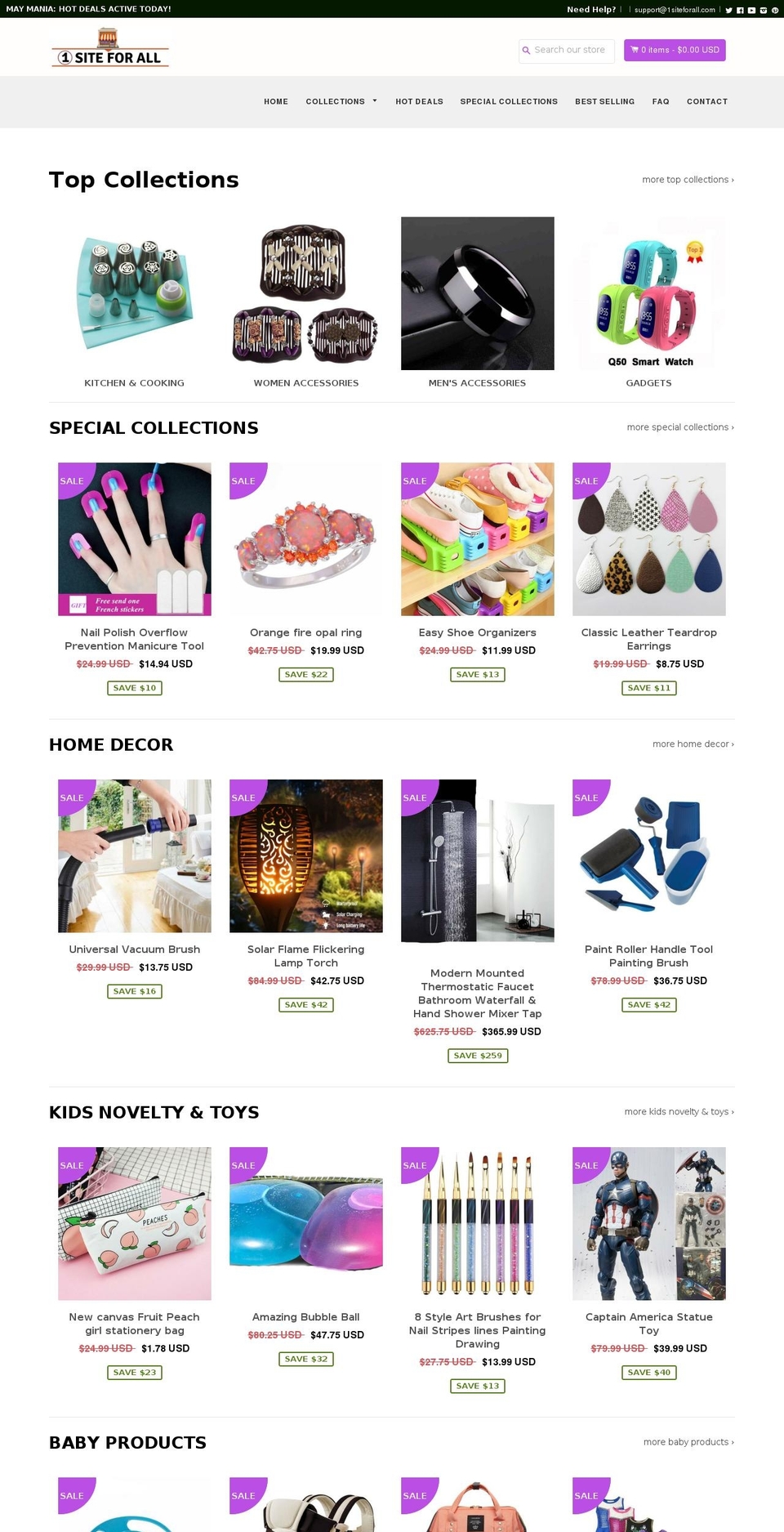 1siteforall.com — Shopify storefront screenshot
