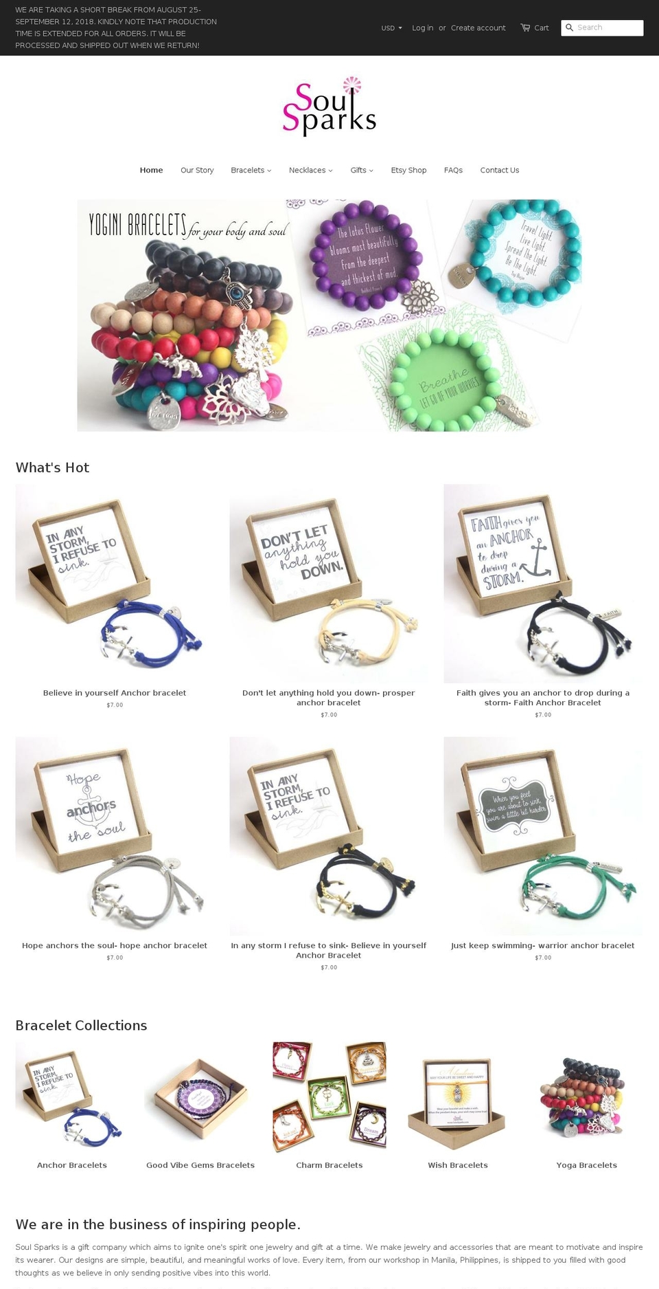 1soulspark.com — Shopify storefront screenshot