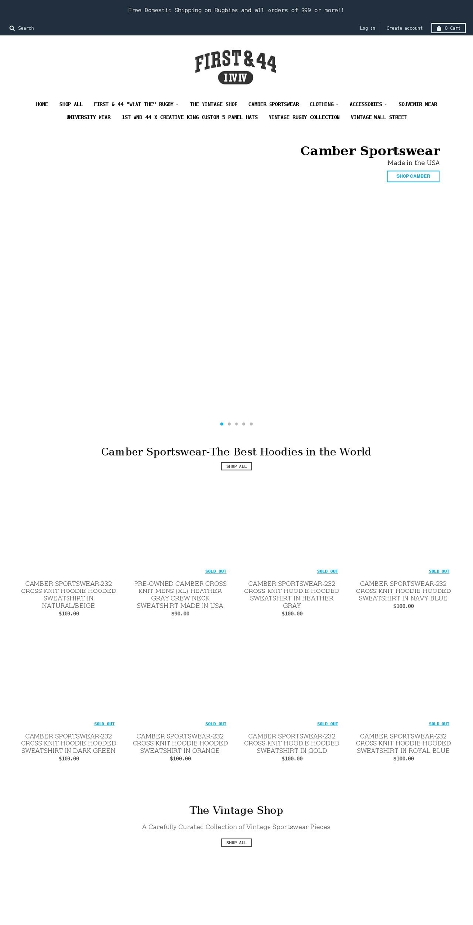 1stand44.com shopify website screenshot